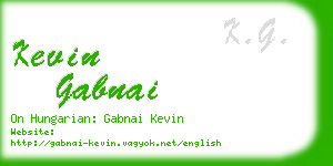 kevin gabnai business card